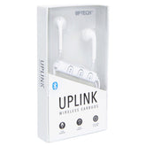 UPLink Wireless Bluetooth earbuds with inline mic controls in assorted colors
